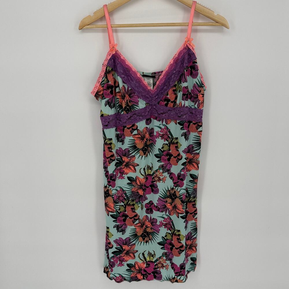 Joe Boxer Cami Lace‎ Trim XL Mint Floral